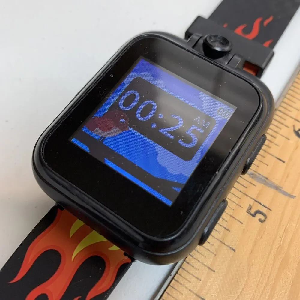 iTech Jr. Kids Smartwatch / Watch for Boys - Stars & Planes-- Fire- Black strap
